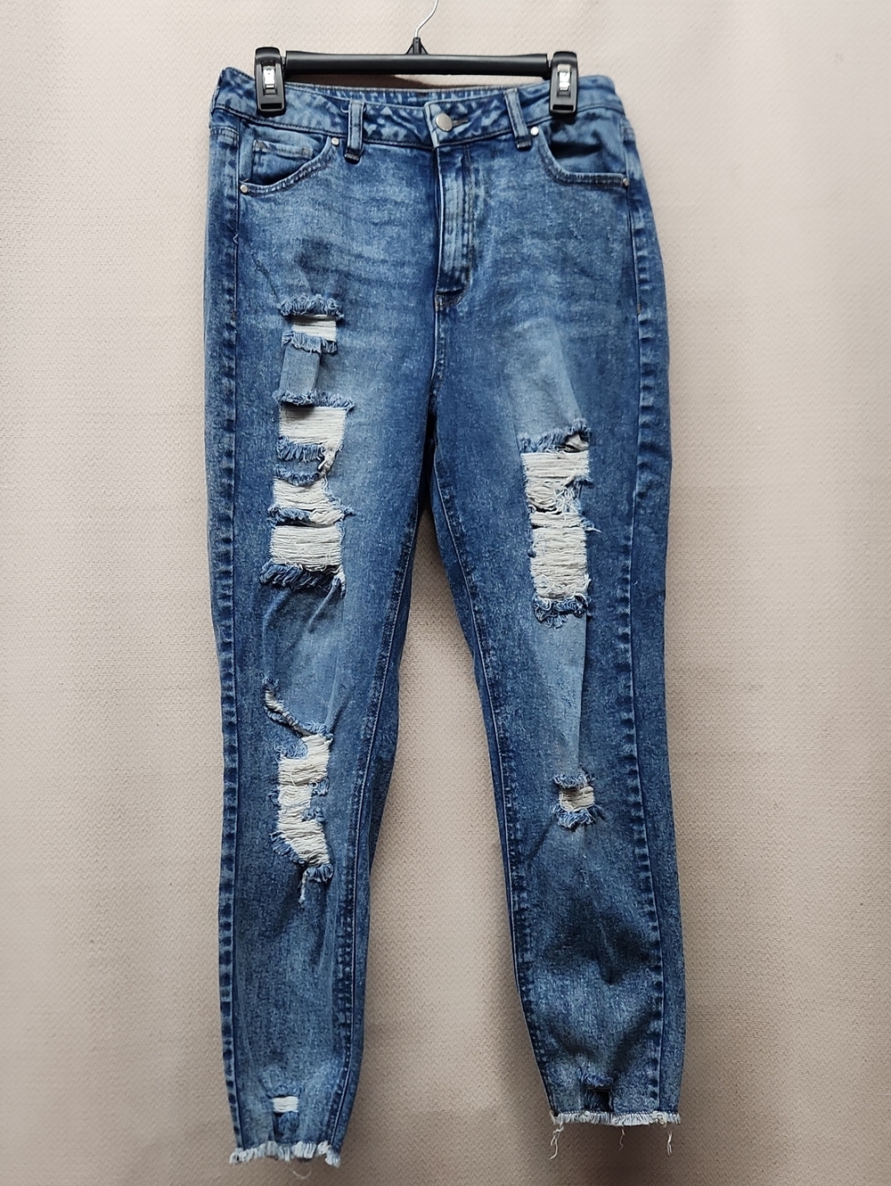 Tinseltown Distressed Boyfriend Jeans - Blue